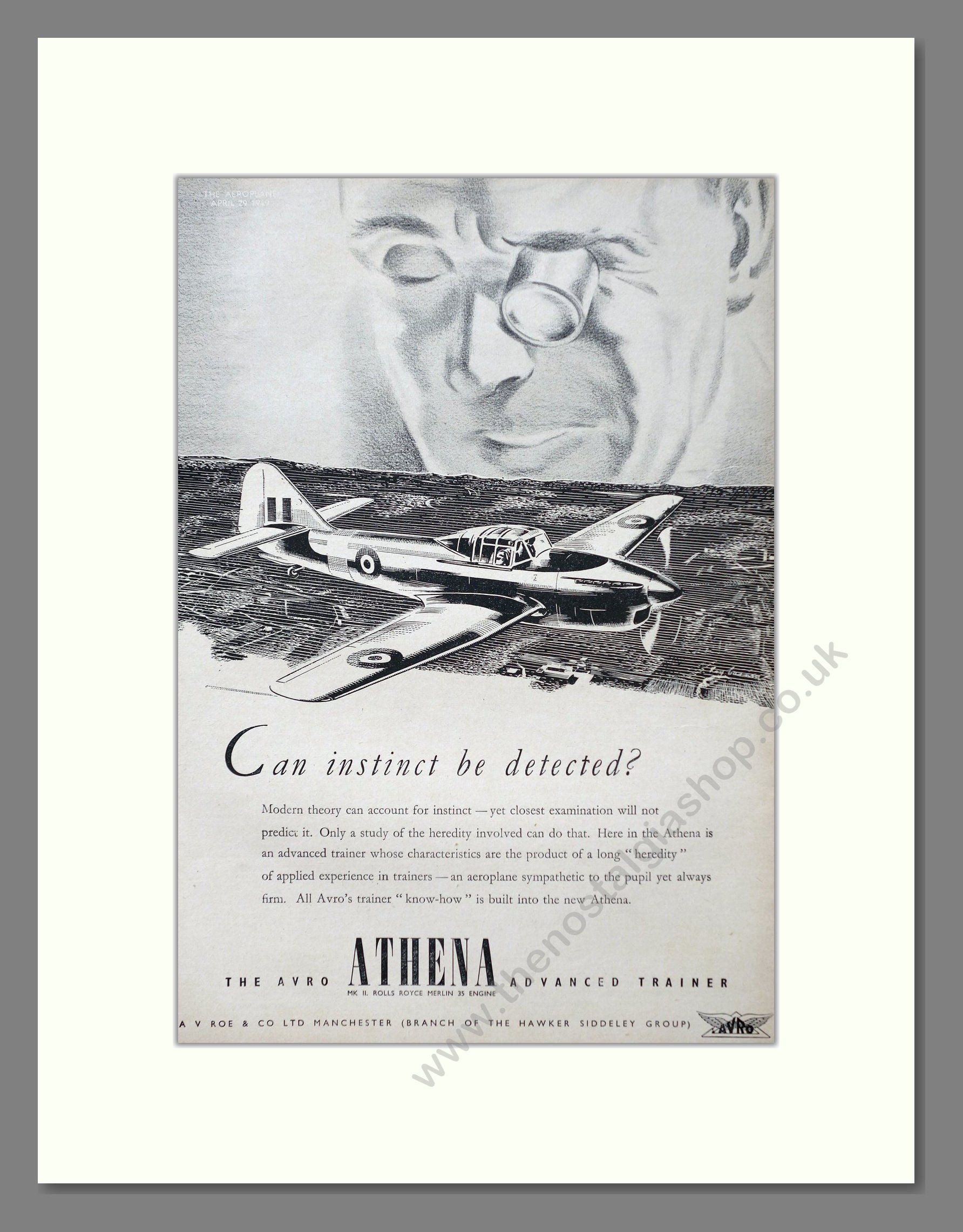 Avro - Athena. Vintage Advert 1949 (ref AD63127)
