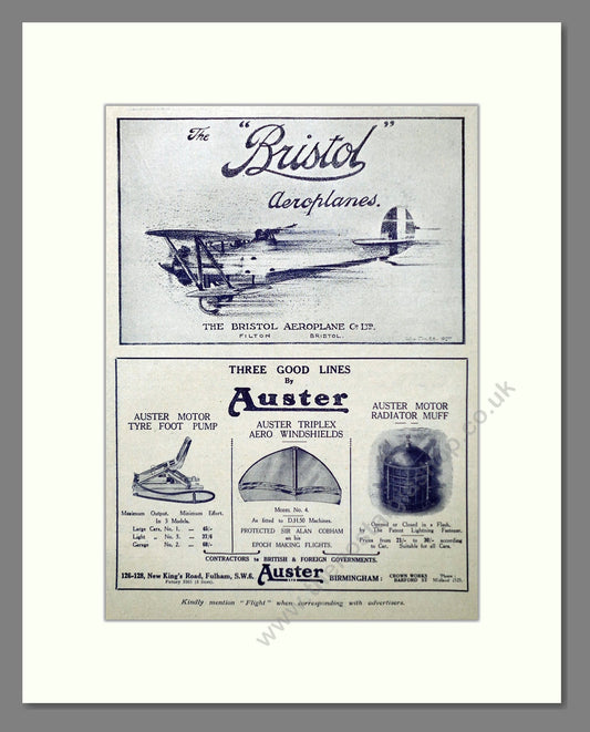 Bristol - Auster. Vintage Advert 1928 (ref AD63129)