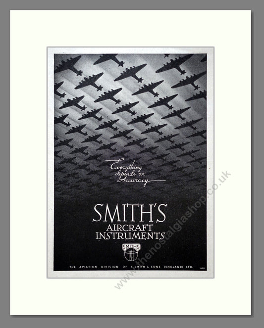Smiths - Aircraft Instruments. Vintage Advert 1945 (ref AD63130)