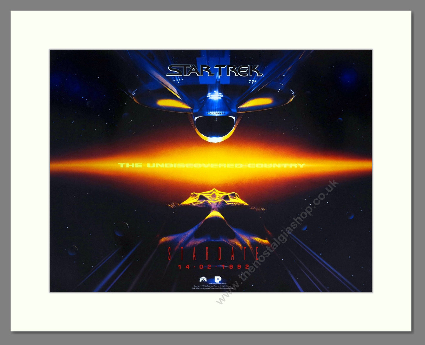 Star Trek VI The Undiscovered Country - William Shatner. Vintage Poster 1991 (ref AD18902)