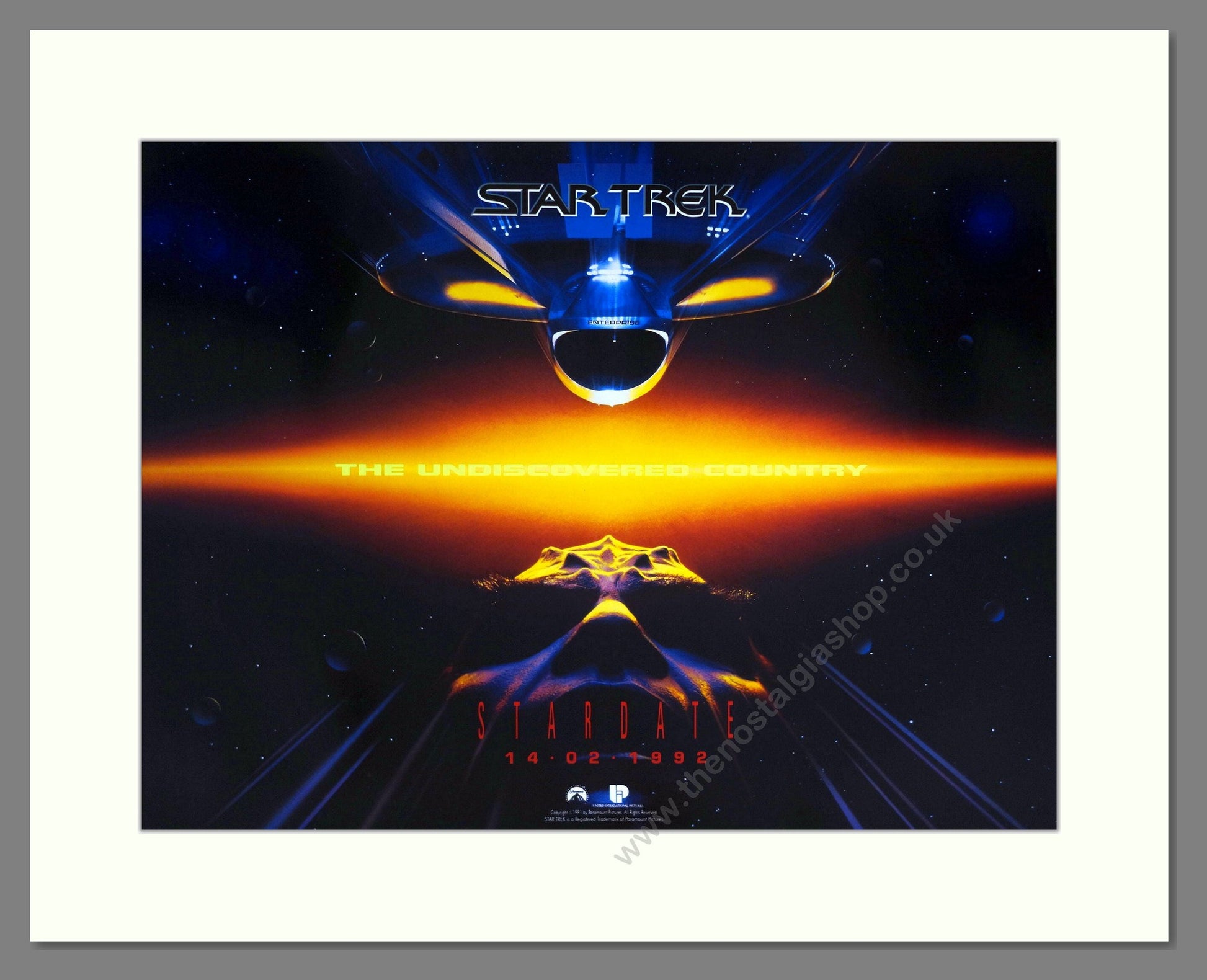 Star Trek VI The Undiscovered Country - William Shatner. Vintage Poster 1991 (ref AD18902)