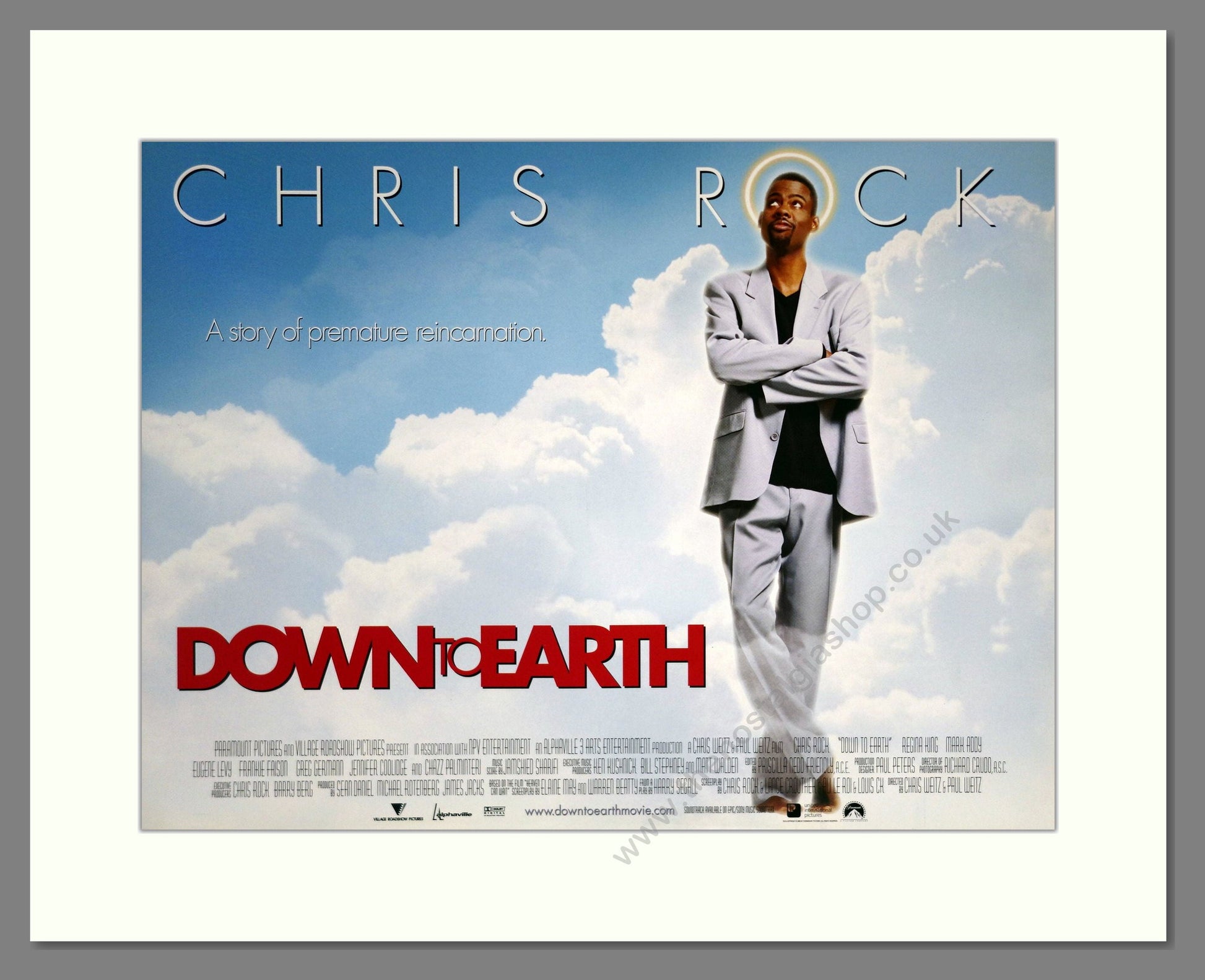 Down To Earth - Chris Rock. Vintage Poster 2001 (ref AD18932)