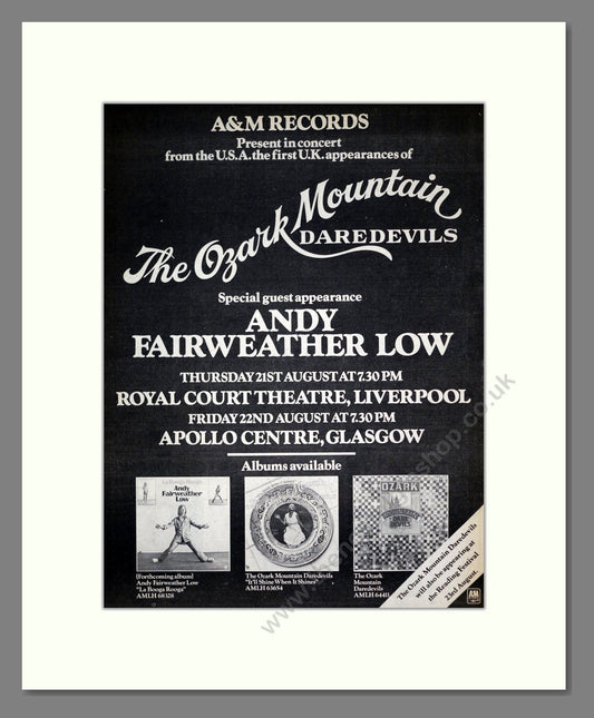 Ozark Mountain Daredevils (The) - UK Tour. Vintage Advert 1975 (ref AD19010)