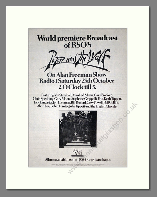 RSO - Peter And The Wolf. Vintage Advert 1975 (ref AD19021)
