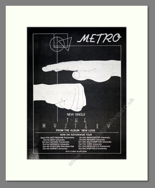 Metro - The Mystery. Vintage Advert 1979 (ref AD19040)