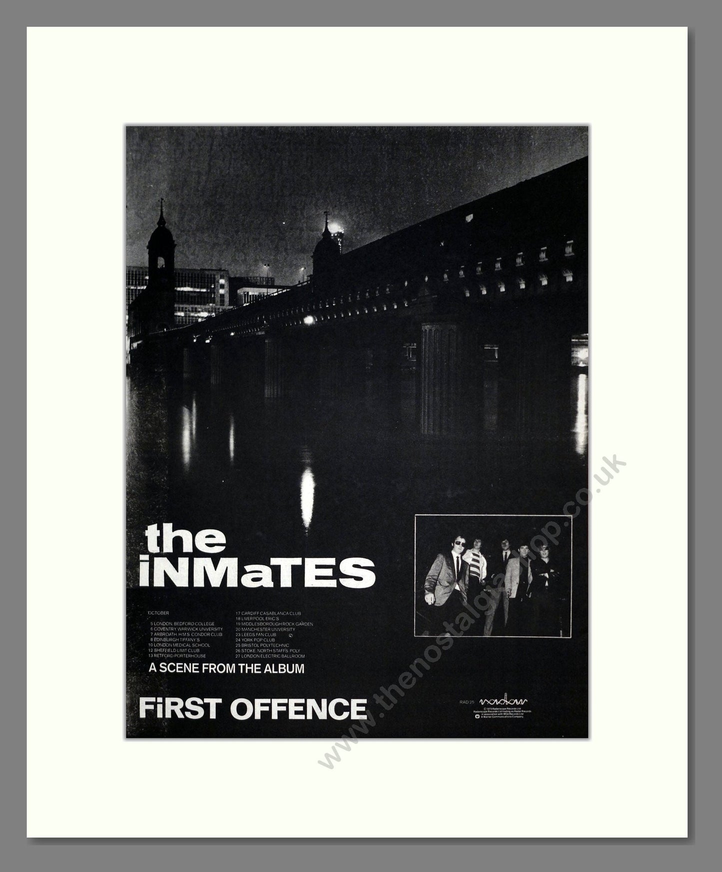 Inmates (The) - First Offence. Vintage Advert 1979 (ref AD19045)