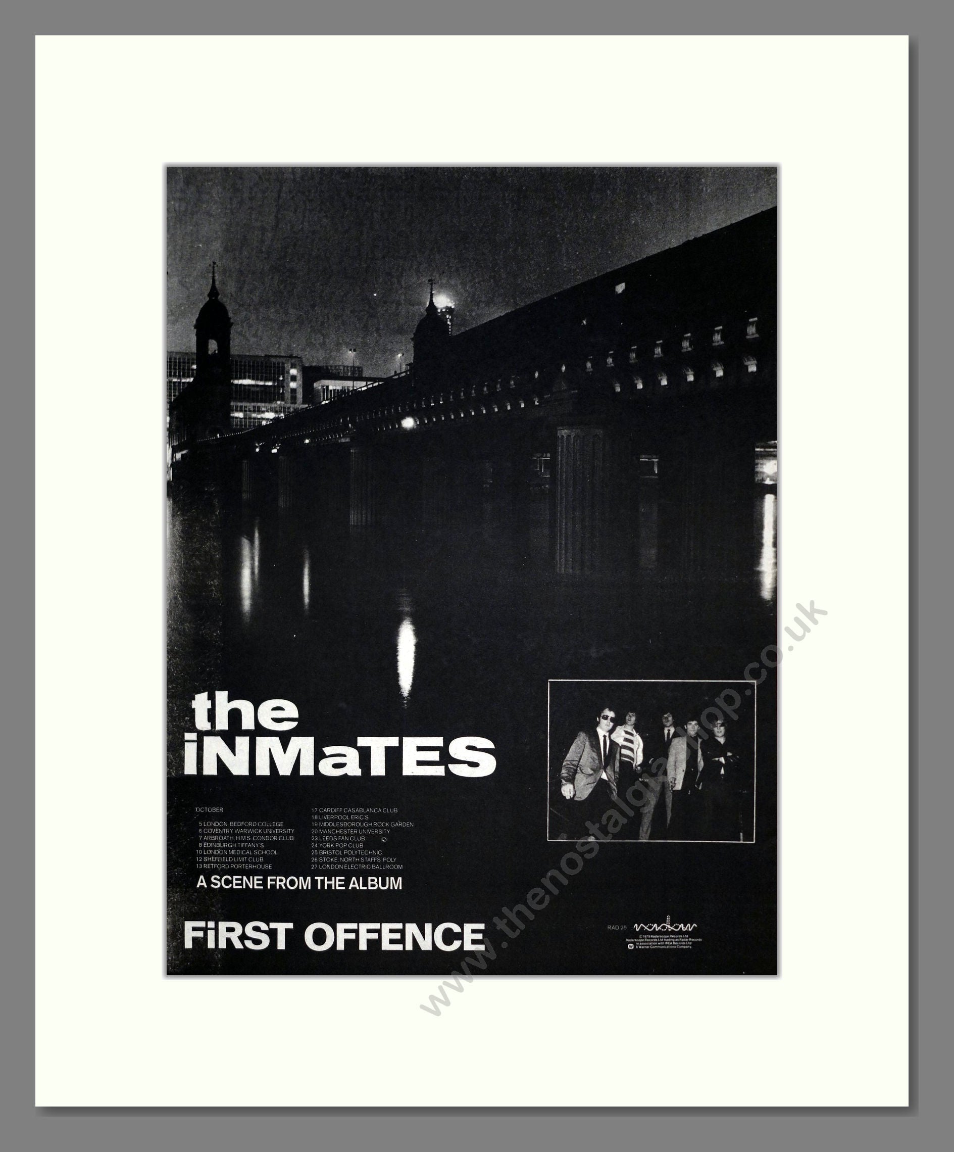 Inmates (The) - First Offence. Vintage Advert 1979 (ref AD19045)