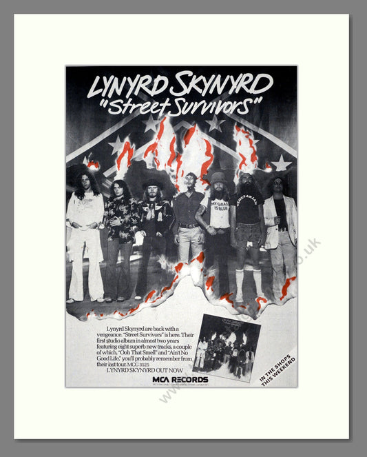 Lynyrd Skynyrd - Street Survivors. Vintage Advert 1977 (ref AD19054)