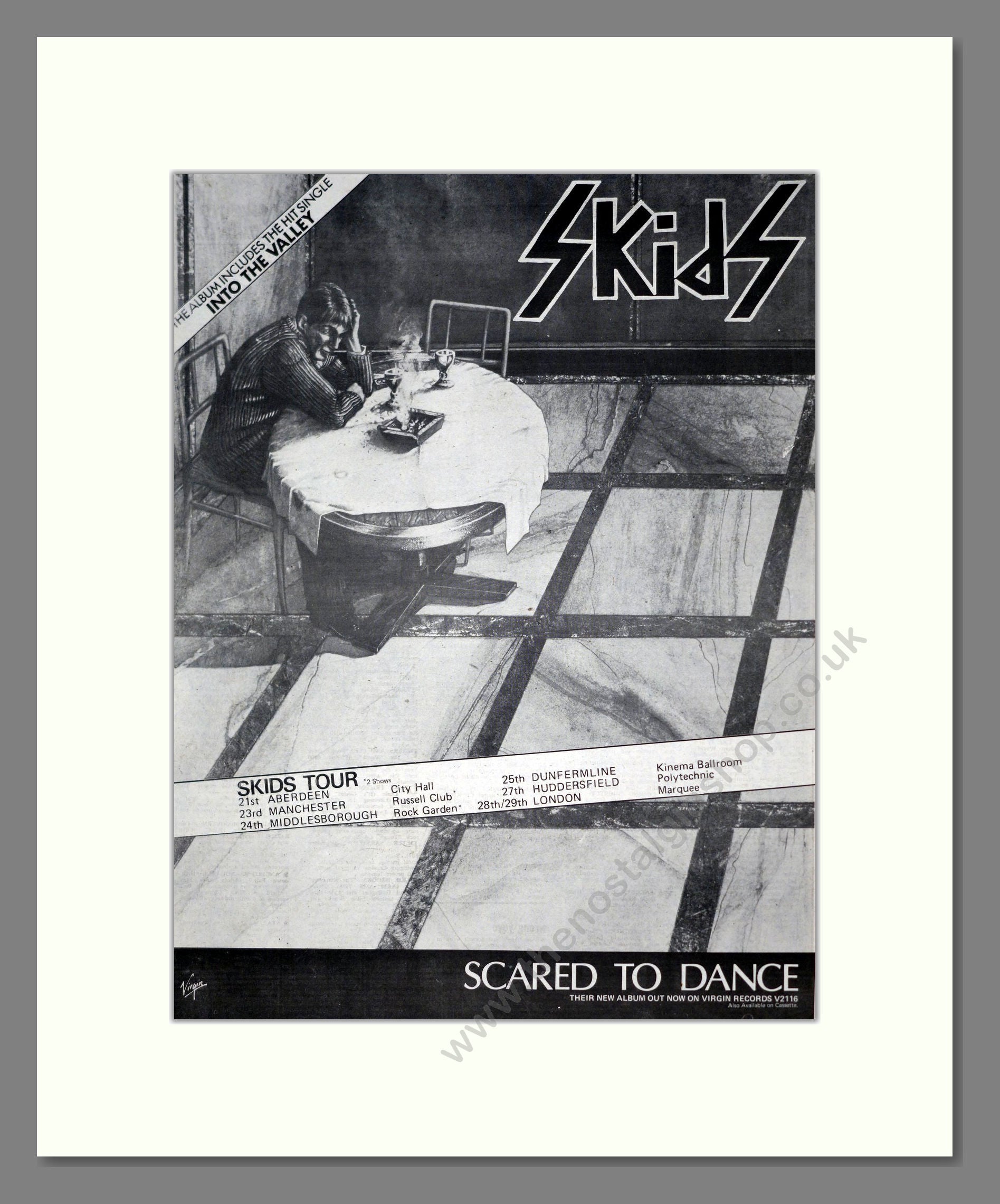 Skids - Scared To Dance. Vintage Advert 1979 (ref AD19126)