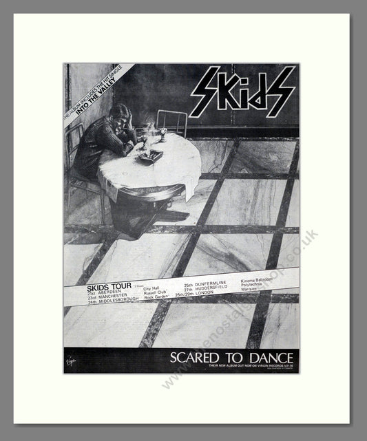 Skids - Scared To Dance. Vintage Advert 1979 (ref AD19126)