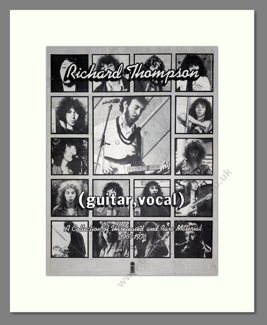 Richard Thompson - Unreleased Material. Vintage Advert 1976 (ref AD19135)
