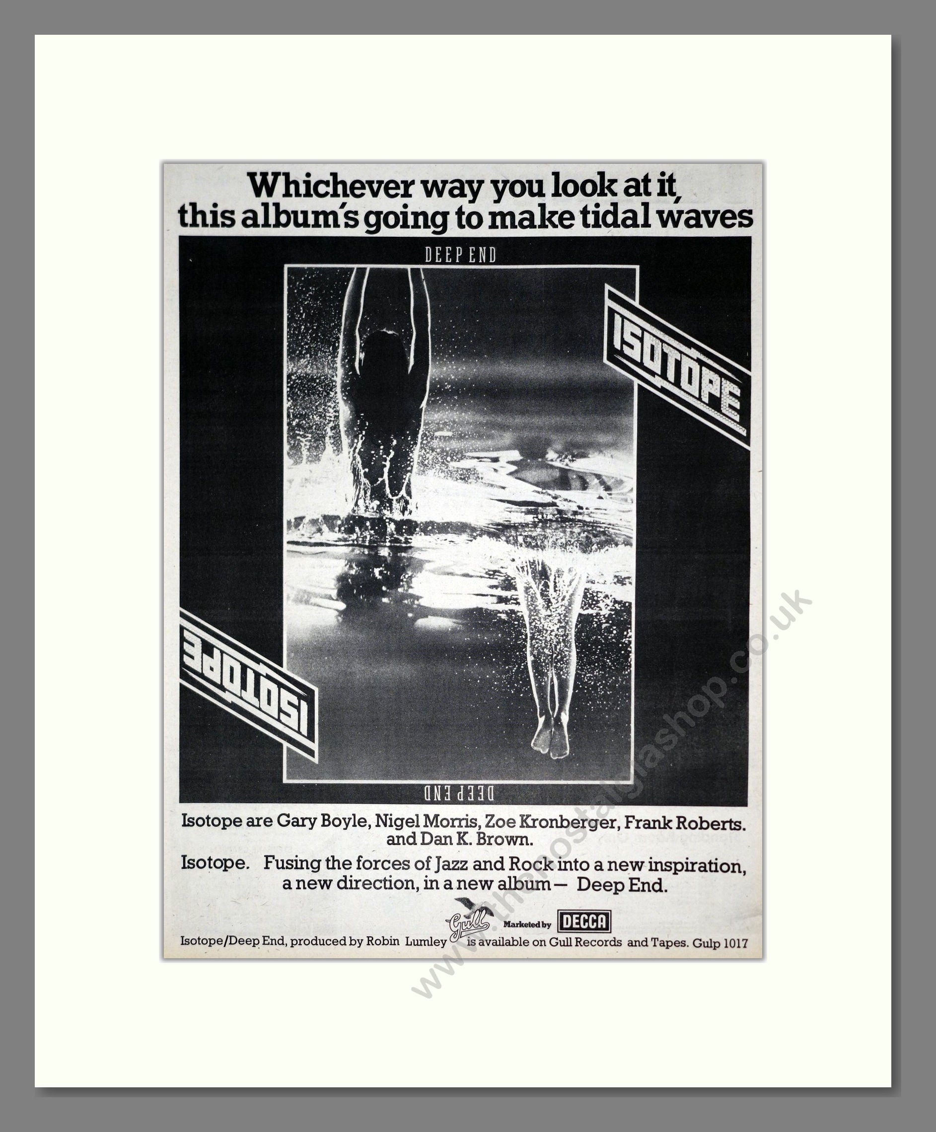 Isotope - Deep End. Vintage Advert 1976 (ref AD19141)