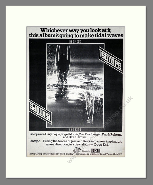 Isotope - Deep End. Vintage Advert 1976 (ref AD19141)