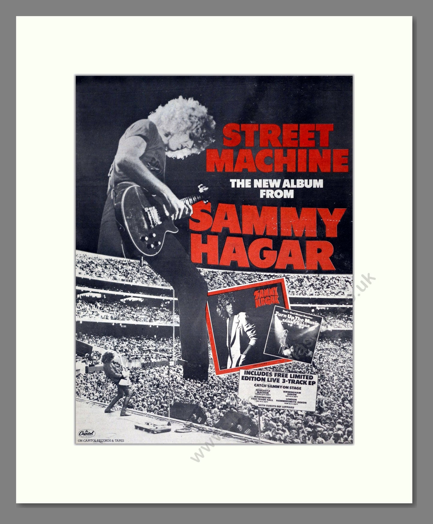 Sammy Hagar - Street Machine. Vintage Advert 1979 (ref AD19144)