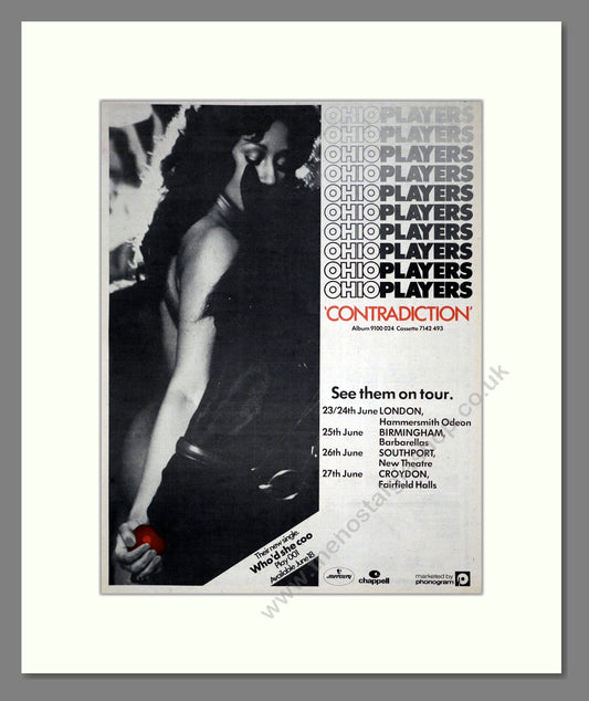Ohio Players - Contradiction. Vintage Advert 1976 (ref AD19163)