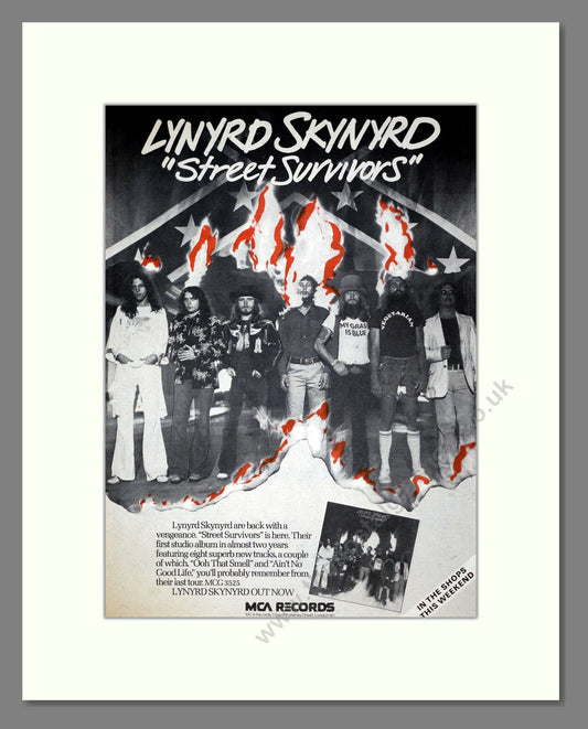 Lynyrd Skynyrd - Street Survivors. Vintage Advert 1977 (ref AD19172)