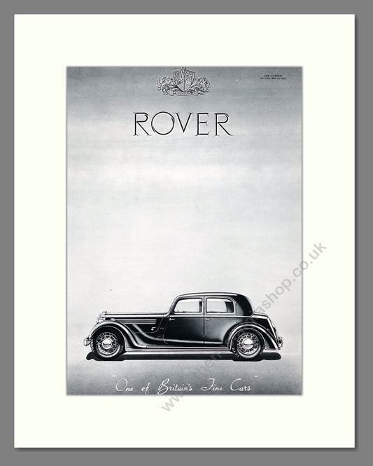 Rover 1937. Original Advert 1937 (ref AD302306)