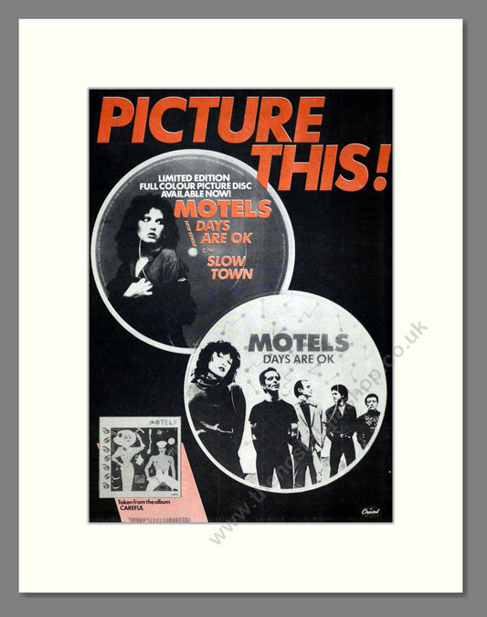 Motels - Days Are OK. Vintage Advert 1980 (ref AD19235)