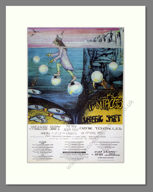Ozric Tentacles - Jurassic Shift. Vintage Advert 1993 (ref AD19269)
