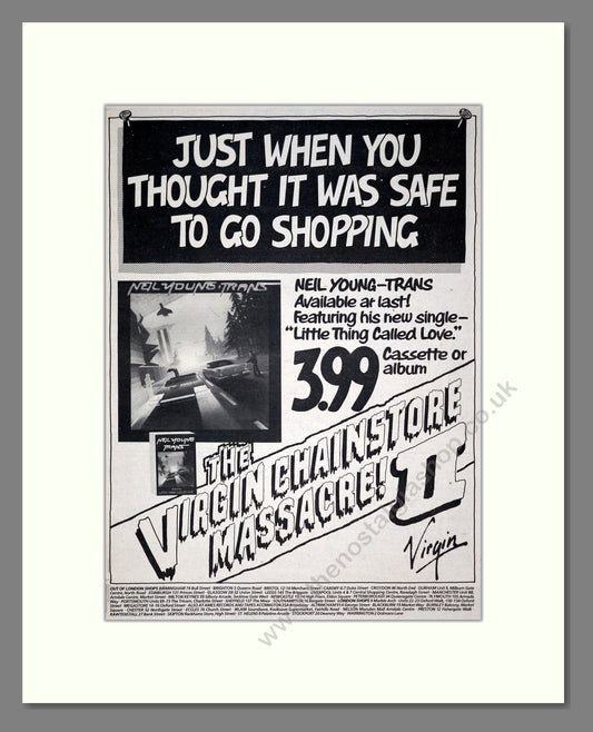 Neil Young - Trans. Vintage Advert 1983 (ref AD19278)