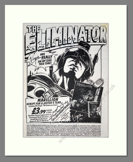 Marillion - Script For A Jesters Tear. Vintage Advert 1983 (ref AD19301)