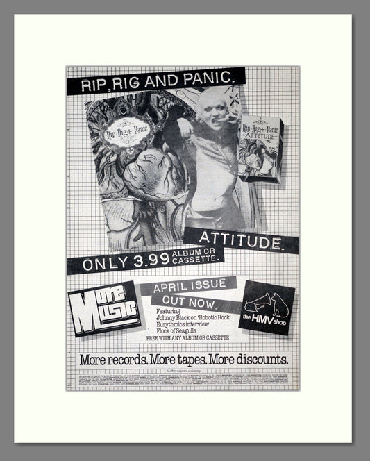 Rip Rig and Panic - Attitude. Vintage Advert 1983 (ref AD19381)