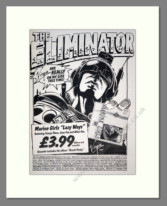 Marine Girls - Lazy Ways. Vintage Advert 1983 (ref AD19383)