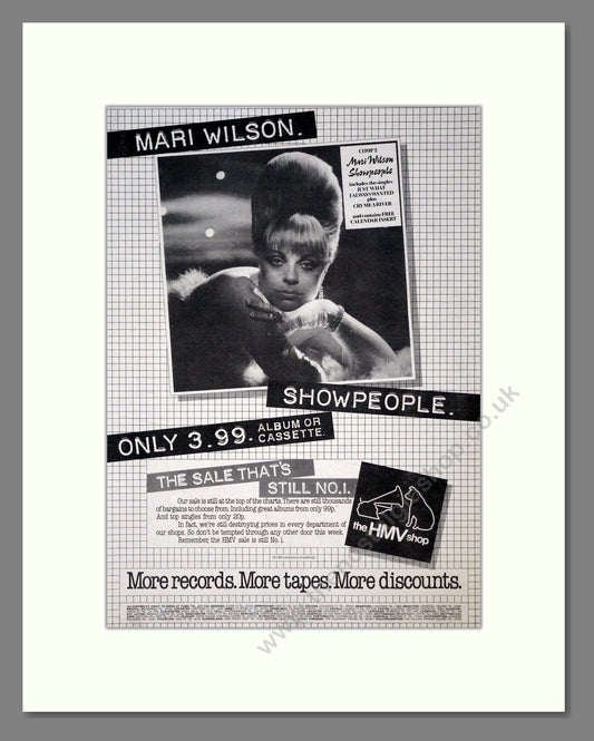 Mari Wilson - Showpeople. Vintage Advert 1983 (ref AD19391)