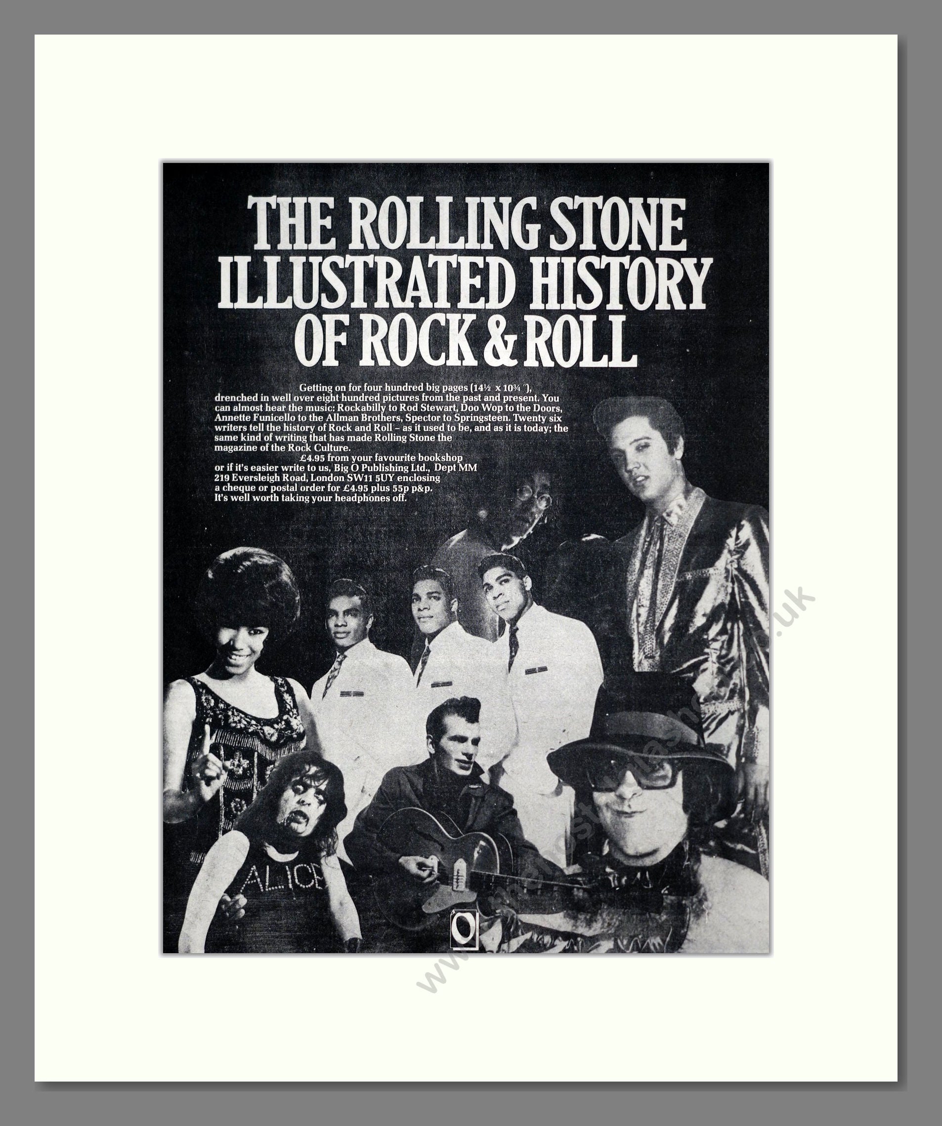 Rolling Stone Magazine - Illustrated History Of Rock n Roll. Vintage Advert 1977 (ref AD19400)