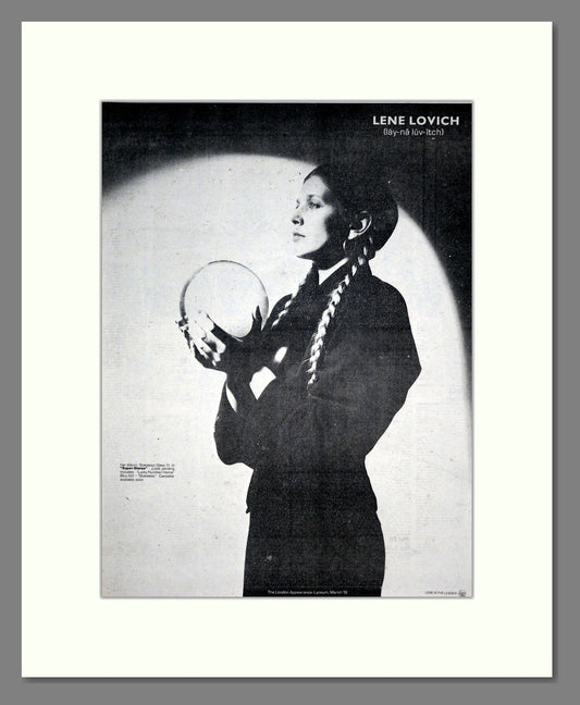 Lene Lovich - Stateless. Vintage Advert 1979 (ref AD19420)