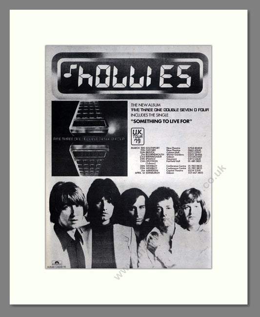 Hollies - Five Three One Double Seven O Four. Vintage Advert 1979 (ref AD19422)