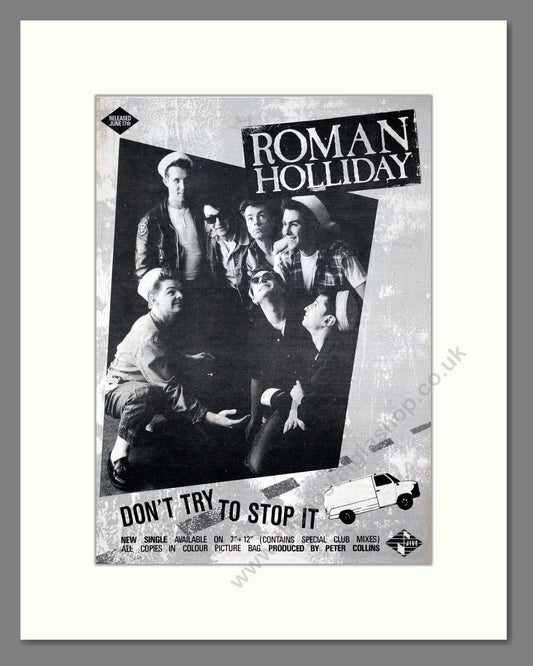 Roman Holliday - Don't Try To Stop It. Vintage Advert 1983 (ref AD19466)