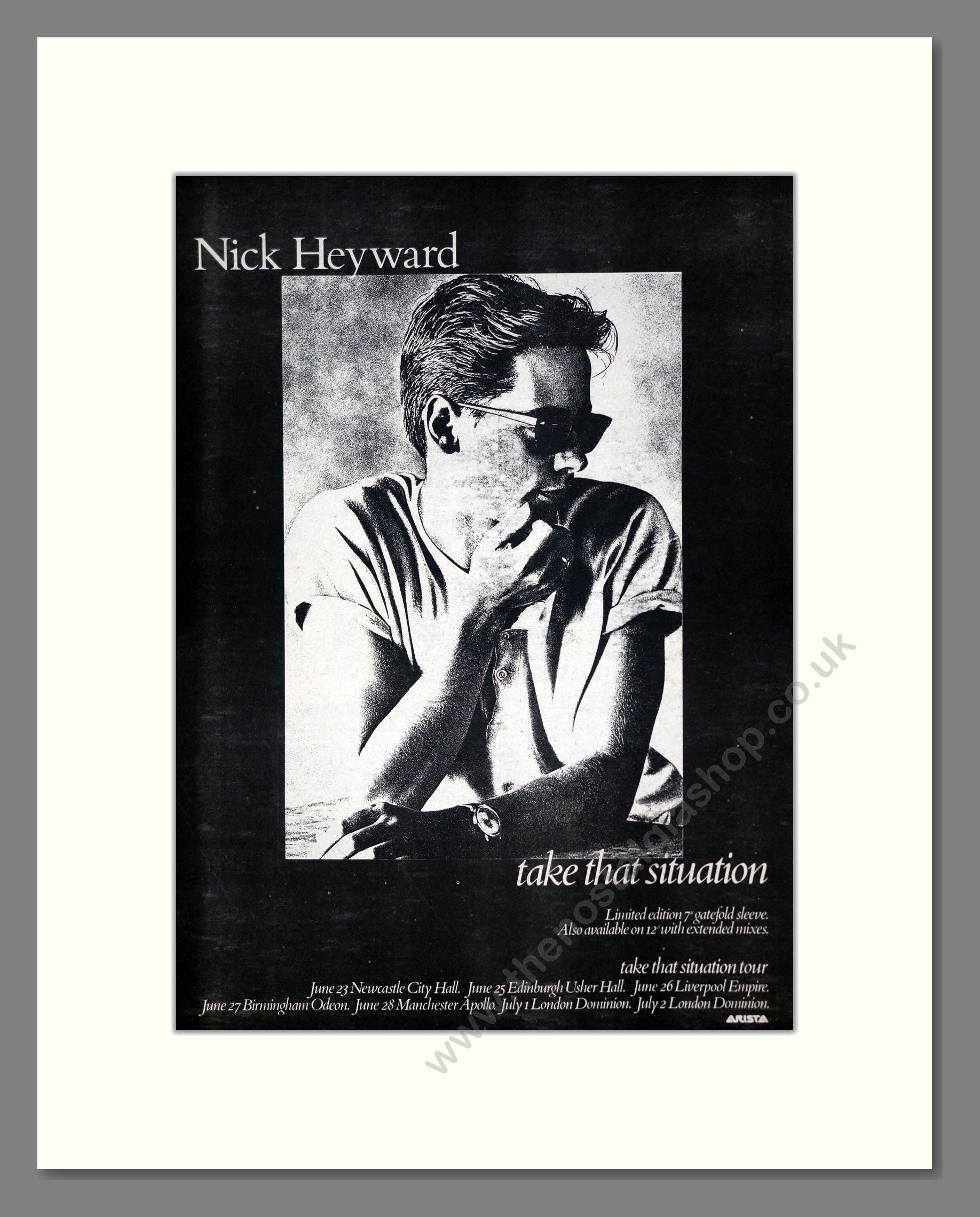 Nick Heyward - Take That Situation. Vintage Advert 1983 (ref AD19474)