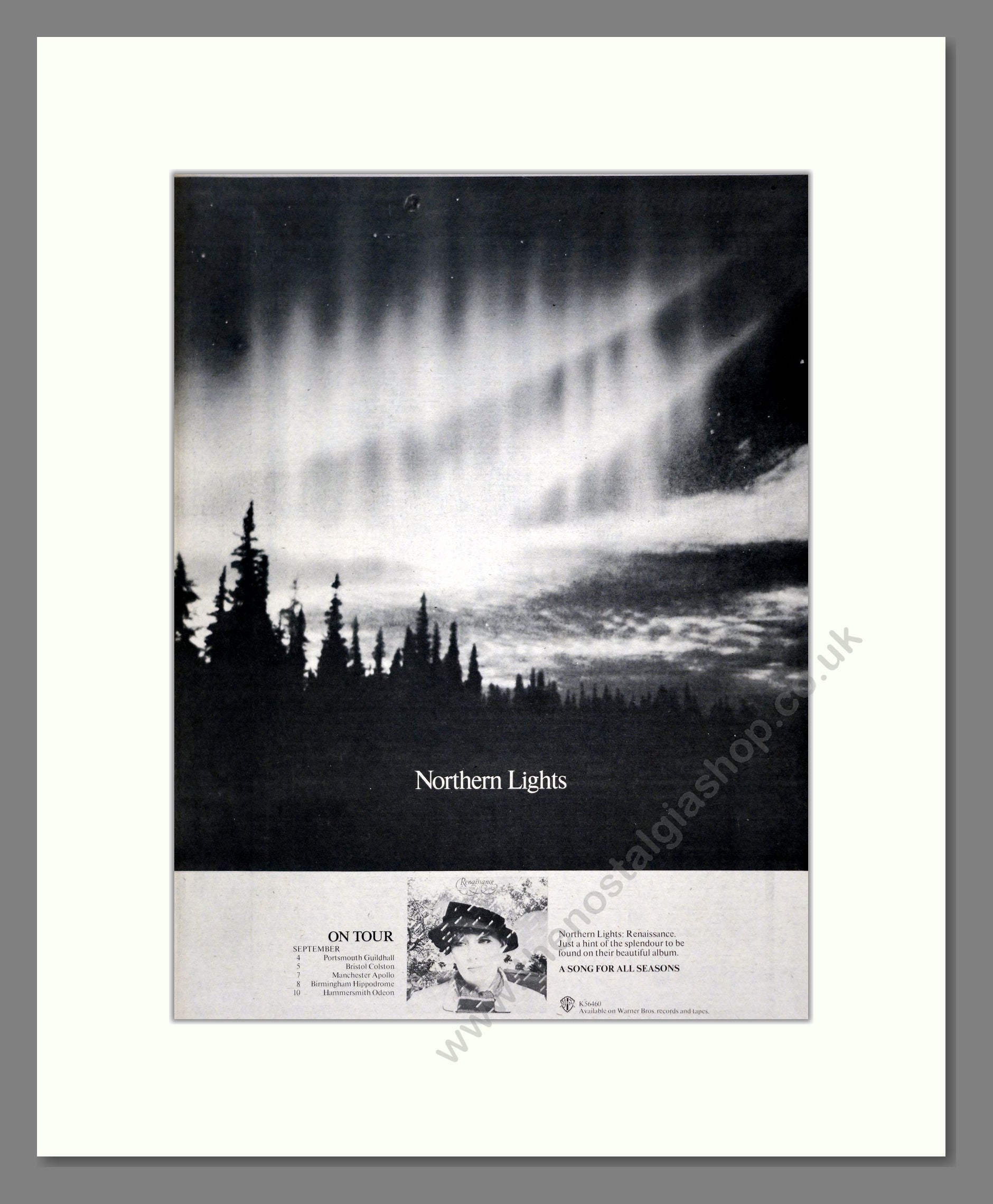 Northern Lights - Renaissance. Vintage Advert 1978 (ref AD19499)