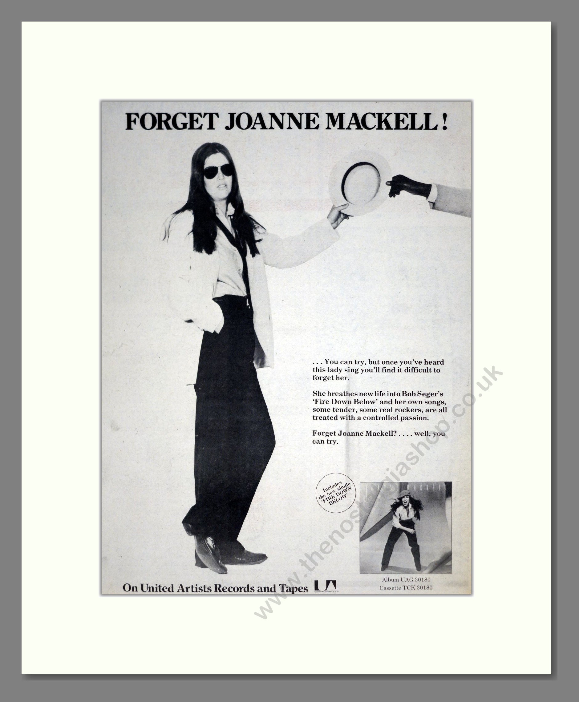 Joanne Mackell - Fire Down Below. Vintage Advert 1978 (ref AD19506)