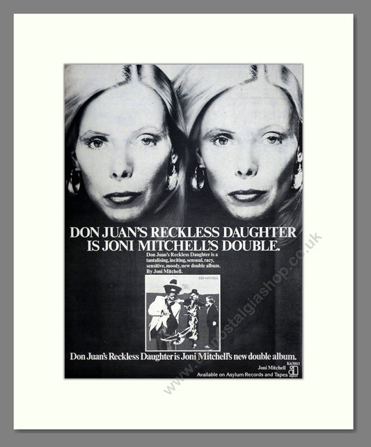 Joni Mitchell - Don Juans Reckless Daughter. Vintage Advert 1978 (ref AD19509)