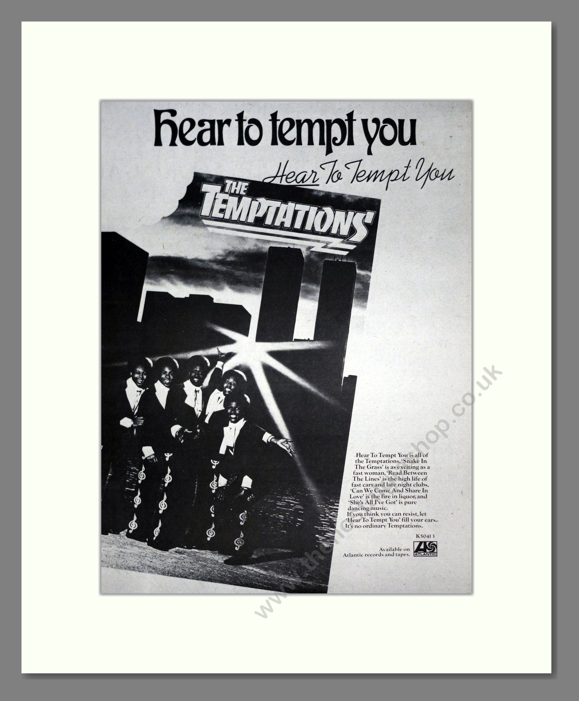 Temptations (The) - Hear To Tempt You. Vintage Advert 1978 (ref AD1951 ...