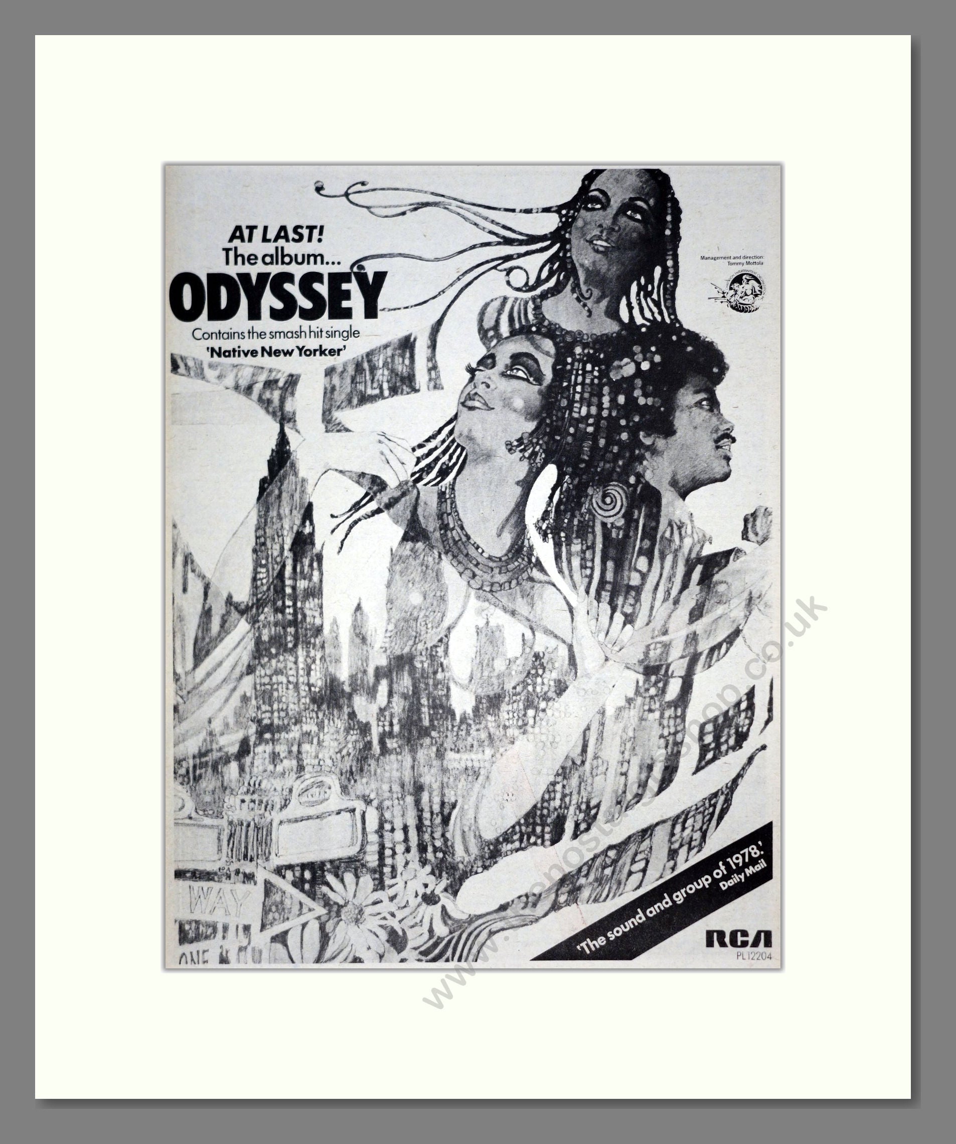 Odyssey - Debut Album. Vintage Advert 1978 (ref AD19514)