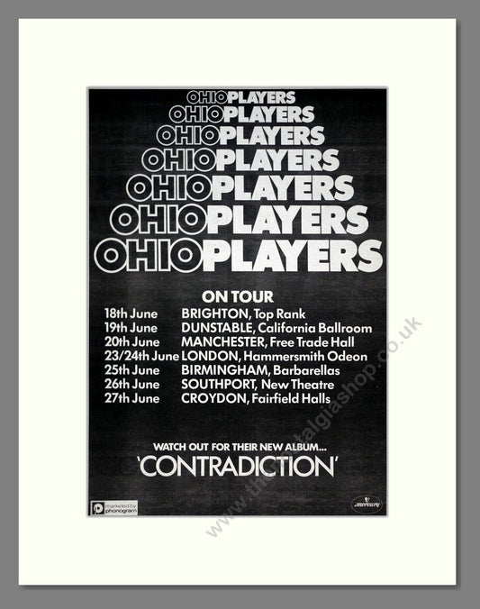 Ohio Players - Contradiction. Vintage Advert 1976 (ref AD19555)