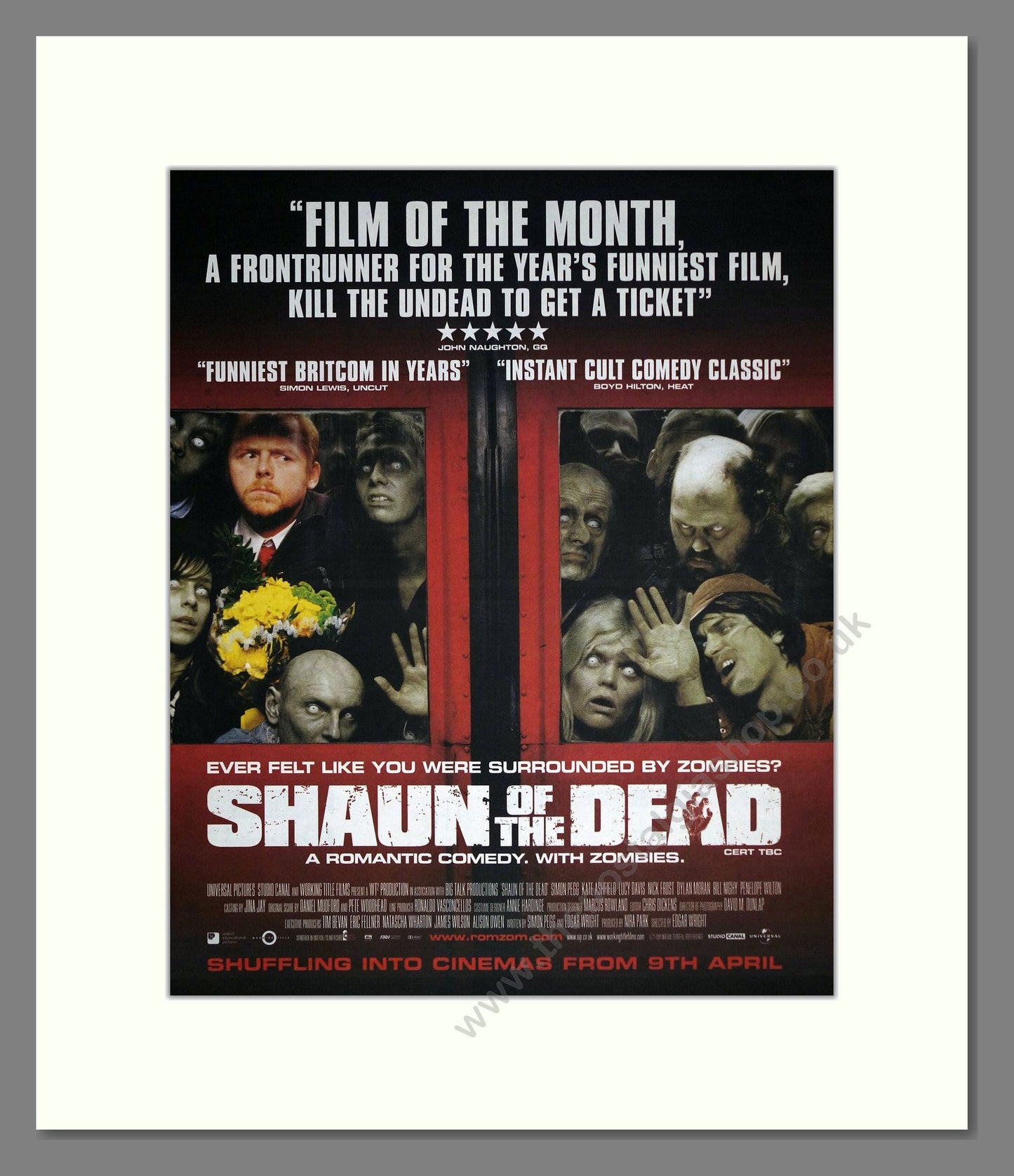 Shaun Of The Dead - Simon Pegg. Vintage Advert 2004 (ref AD302199)