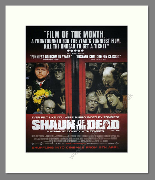 Shaun Of The Dead - Simon Pegg. Vintage Advert 2004 (ref AD302199)