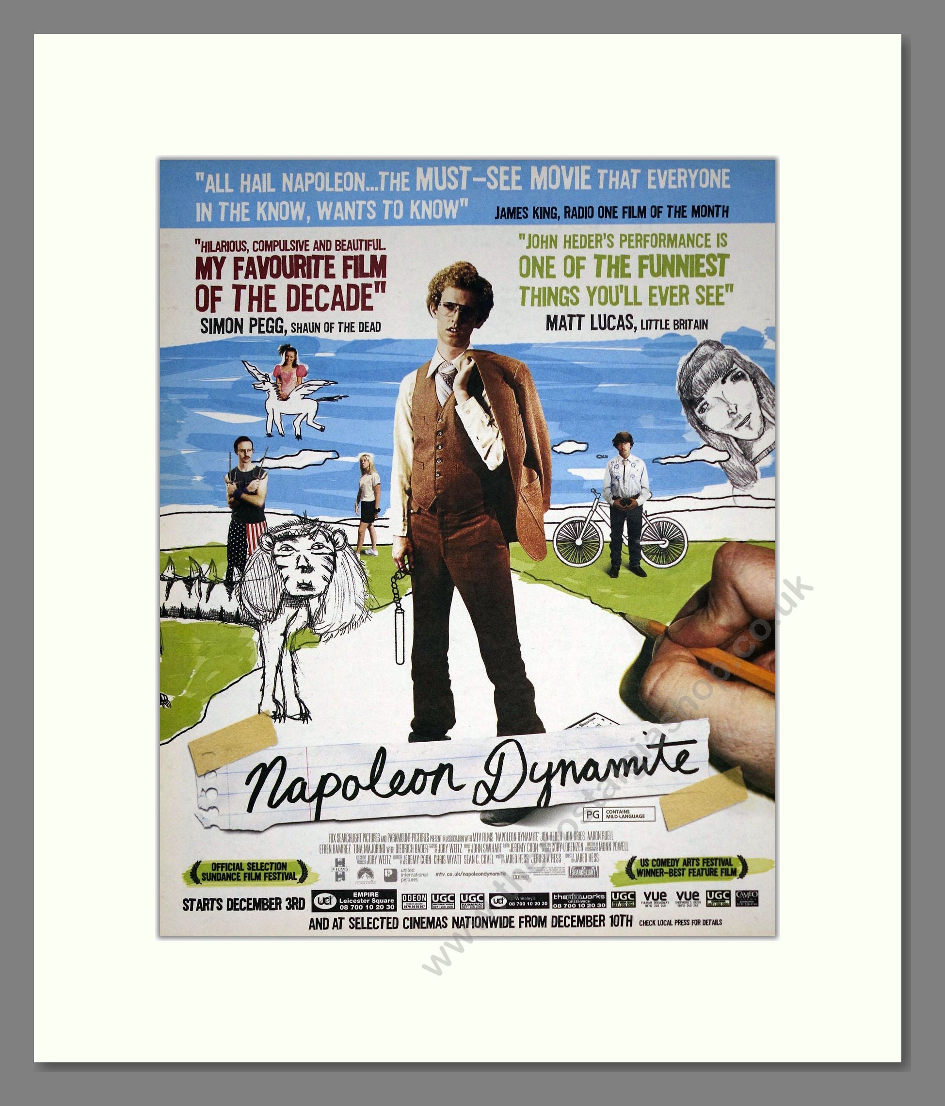 Napolean Dynamite Script Napolean Dynamite - John Heder. Vintage Advert 2004 (ref AD302201 ...