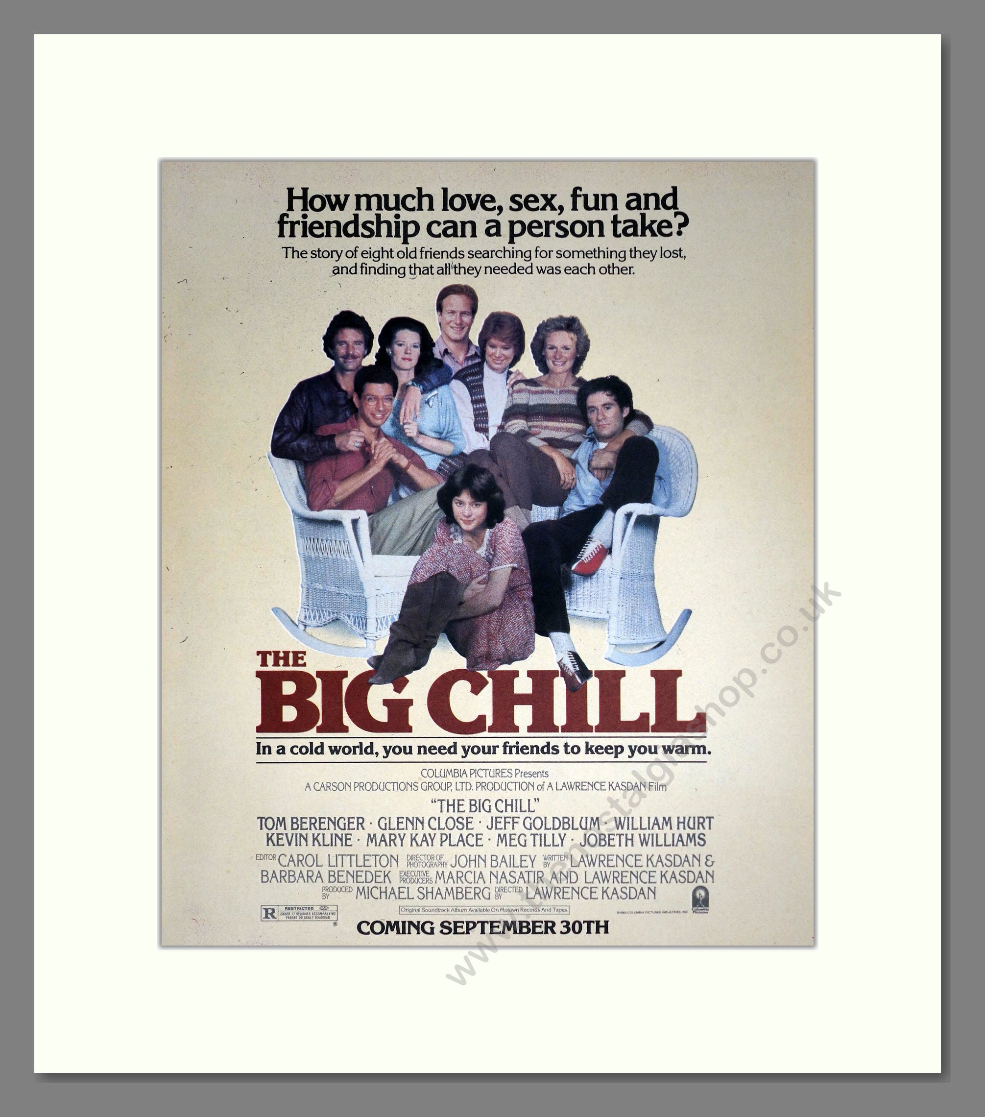 Big Chill (The) - Tom Berenger. Vintage Advert 1983 (ref AD302217 ...