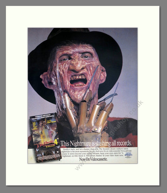 Nightmare On Elm Street 4 - Robert Englund. Vintage Advert 1989 (ref AD302219)