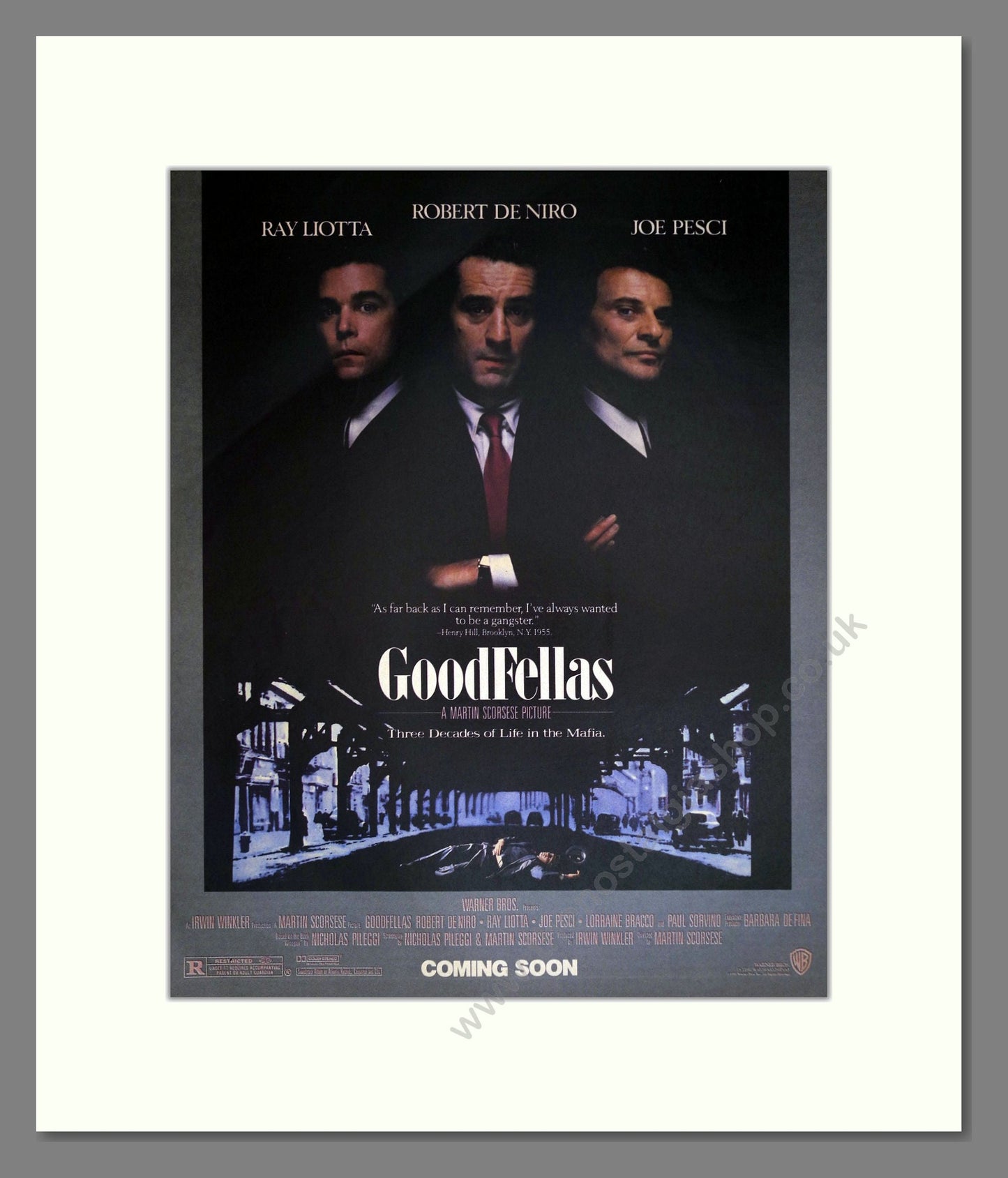 Goodfellas - Robert De Niro. Vintage Advert 1990 (ref AD302229)