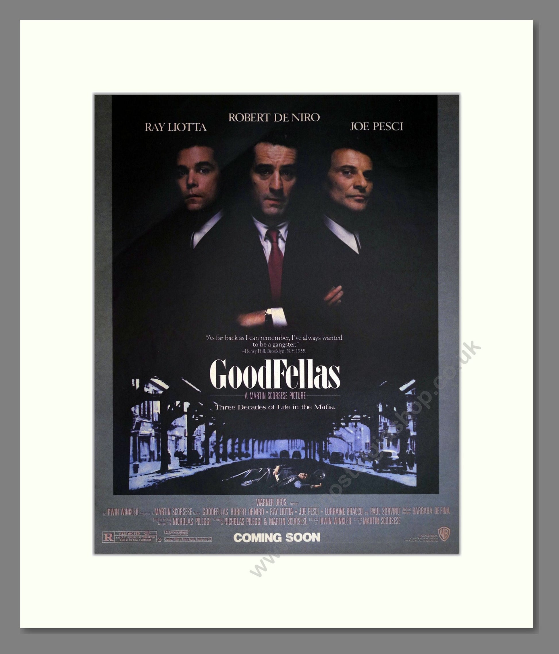 Goodfellas - Robert De Niro. Vintage Advert 1990 (ref AD302229)