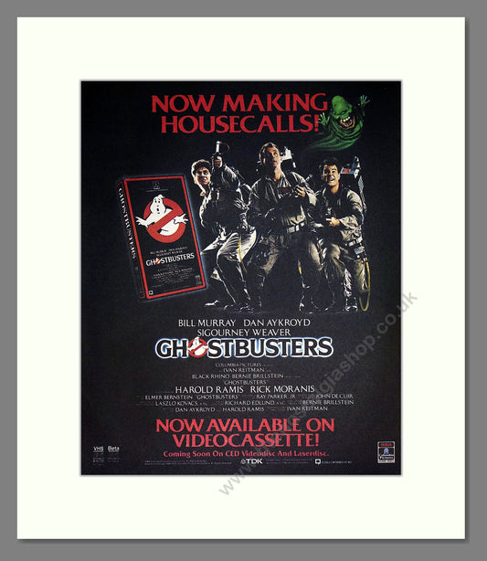 Ghostbusters - On Videocassette. Vintage Advert 1985 (ref AD302240)