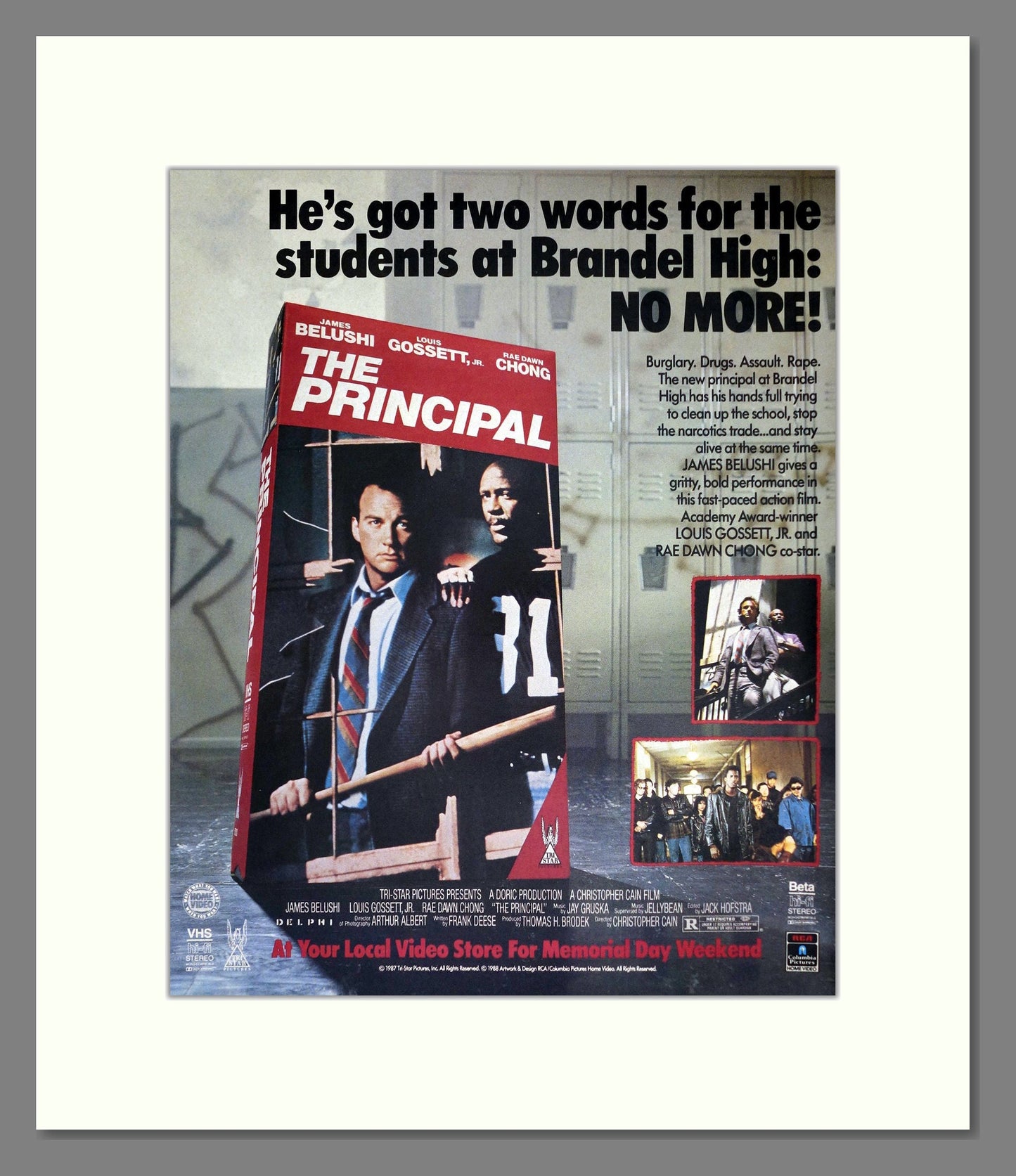 Principal (The) - James Belushi. Vintage Advert 1988 (ref AD302254)