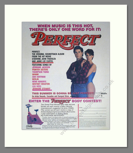 Perfect - John Travolta. Vintage Advert 1985 (ref AD302257)