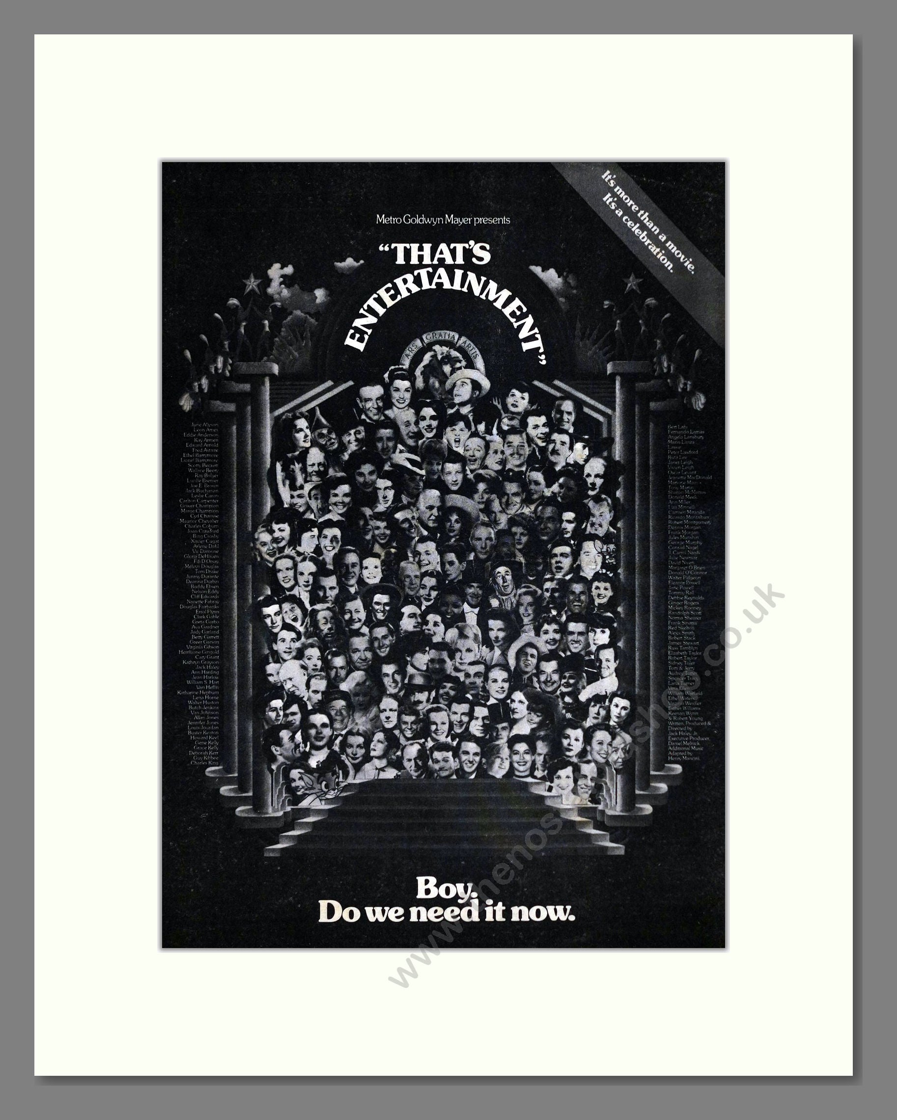 That's Entertainment - MGM. Vintage Advert 1974 (ref AD302283)